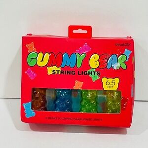 Gummy bear string LED lights battery patio party camper bed kids Teen room decor